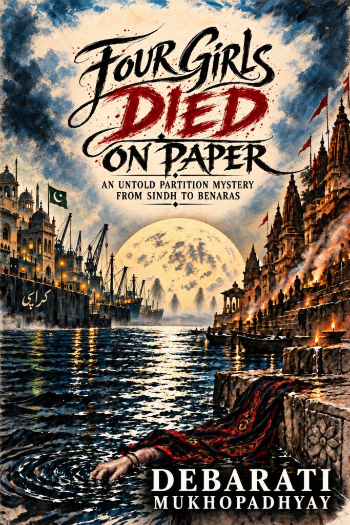 Sample cover of Four Girls Died on Paper by Debarati Mukhopadhyay, An Untold Partition Mystery from Sindh to Benaras